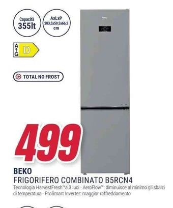 Trony BEKO FRIGORIFERO COMBINATO B5RCN4 offerta