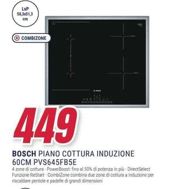 Trony BOSCH PIANO COTTURA INDUZIONE 60CM PVS645FB5E offerta