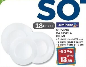 Happy Casa Luminarc servizio da tavola plumi offerta