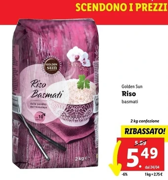 Golden sun riso basmati
