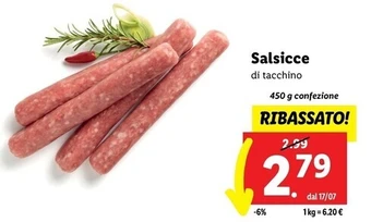 Lidl Salsicce offerta
