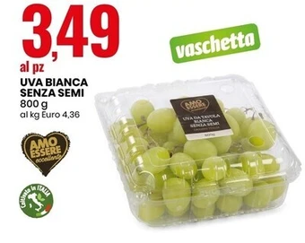 Eurospin Amo essere eccellente uva bianca senza semi offerta