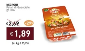 Prezzemolo e Vitale NEGRONI Petali di Guanciale gr 60x2 offerta