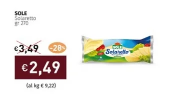 Prezzemolo e Vitale SOLE Solaretto gr 270 offerta