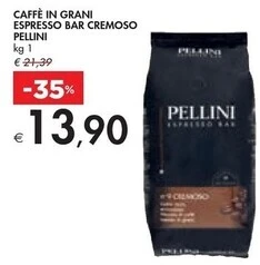 Bennet Pellini caffè in grani espresso bar cremoso offerta