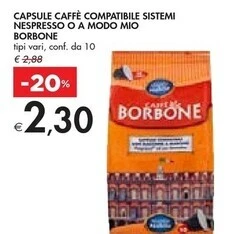 Bennet Caffe borbone capsule caffè compatibile sistemi nespresso o a modo mio offerta