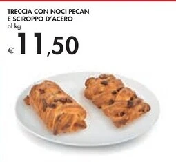 Treccia con noci pecan e sciroppo d'acero