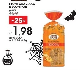 Il buon pane filone alla zucca