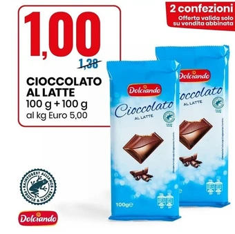 Eurospin Dolciando cioccolato al latte offerta