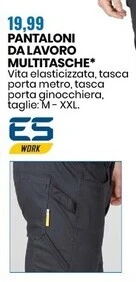 Eurospin Es work pantaloni da lavoro multitasche offerta