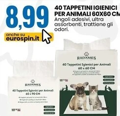 Radames 40 tappetini igienici per animali 60x90 cm