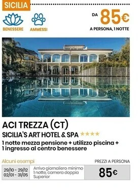 Eurospin Sicilia's art hotel & spa offerta
