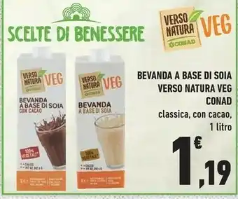 Conad Conad - Bevanda A Base Di Soia Con Cacao 1000 G(ml) offerta