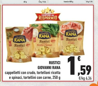 Conad Rana Rustici Cappelletti Crudo 250 G(ml) offerta