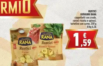 Conad Rana Rustici Tortelloni Ricotta E Spinaci 250 G(ml) offerta