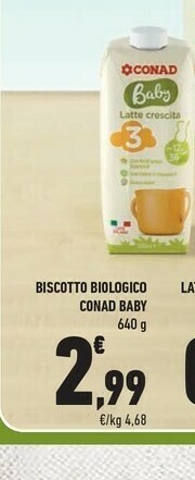 Conad Conad - Biscotto Biologico Baby 640 G offerta
