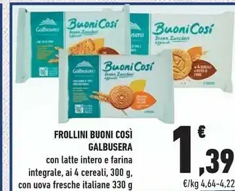 Conad Galbusera Frollini Buoni Cosi offerta