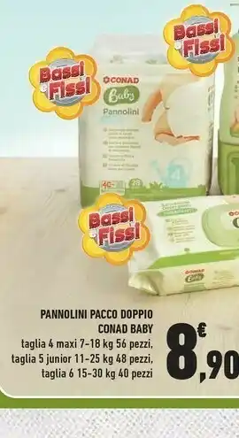 Conad Conad Pannolini Pacco Doppio Baby offerta