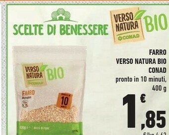 Conad Conad - Farro Biologico Verso Natura 400 G(ml) offerta