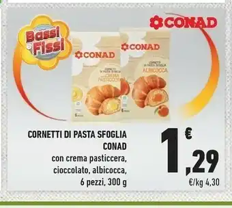 Conad Conad - Cornetti Di Pasta Sfoglia Crema Cioccolato 300 G(ml) offerta
