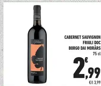 Conad Borgo Dai Moras Cabernet Sauvignon Friuli Doc offerta