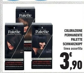 Conad Schwarzkopf Colorazione Permanente Palette offerta