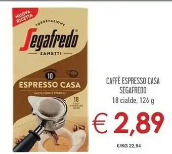 Conad Segafredo Caffe Espresso Casa offerta