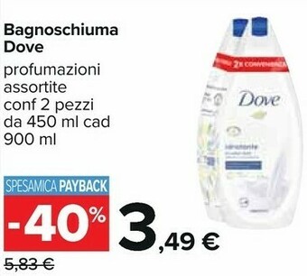 Carrefour Dove Bagnoschiuma offerta