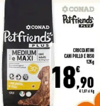 Conad Superstore Conad Croccantini Cani Pollo E Riso offerta