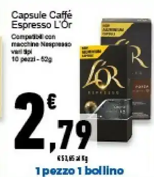 Conad Superstore L'Or Espresso Espresso Decaffeinato Capsule Caffè 10 Pezzo(i) offerta