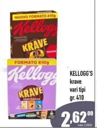 KELLOGG'S krave vari tipi gr. 410