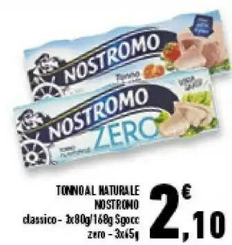 Conad Superstore Nostromo Tonno Al Naturale Zero Senza Grassi 195 G(ml) offerta