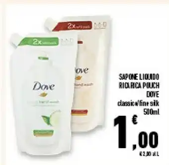 Conad Superstore Dove Sapone Liquido Ricarica Pouch offerta