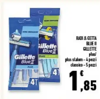 Conad Superstore Gillette Radi & Getta Blue II offerta