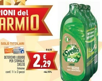 Conad Svelto Detersivo Liquido Per Stoviglie Limone offerta