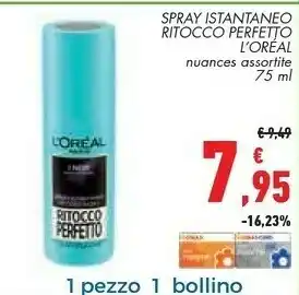 Conad L'Oreal Spray Istantaneo Ritocco Perfetto offerta