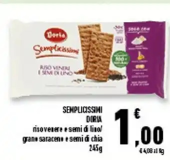 Conad Superstore Doria Semplicissimi Crackers Al Grano Saraceno E Semi Di Chia 245 G(ml) offerta