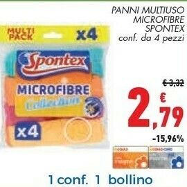 Conad Spontex Panni Multiuso Microfibre offerta