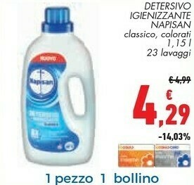 Conad Napisan Detersivo Igienizzante Classico offerta
