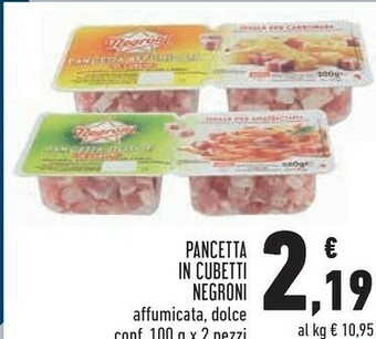 Conad Negroni Pancetta Affumicata A Cubetti offerta