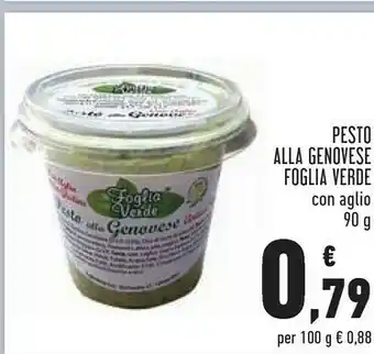 Conad Foglia verde Pesto Alla Genovese 90 G(ml) offerta