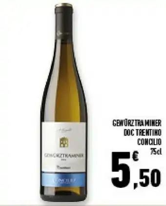 Conad Superstore Concilio Gewurz Traminer Doc Trentino offerta