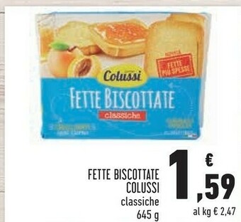 Conad Colussi Fette Biscottate Classiche 645 G(ml) offerta