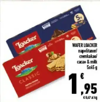 Conad Superstore Loacker Wafer Vaniglia offerta