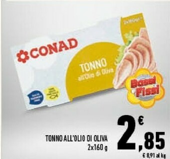 Conad Conad - Tonno All'Olio Di Oliva 320 G(ml) offerta