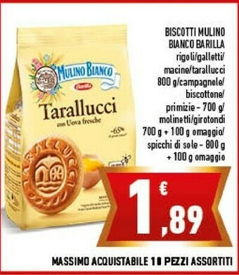 Conad Mulino Bianco Tarallucci 800 G(ml) offerta