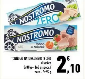 Conad Nostromo Tonno Al Naturale 168 G(ml) offerta