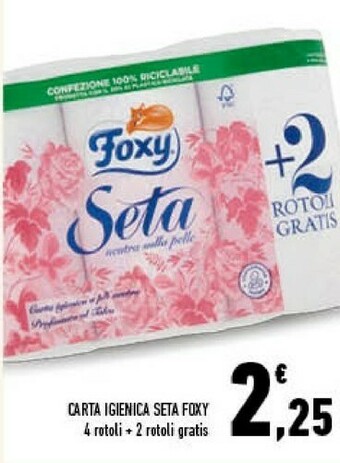 Conad Foxy Carta Igienica Seta offerta
