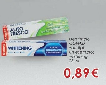 Conad Superstore Dentifricio offerta
