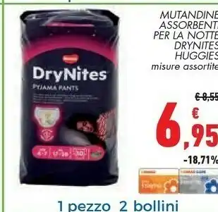 Conad Superstore Huggies DryNites Pyjama Pants Ragazza 10 Pezzo(i) offerta